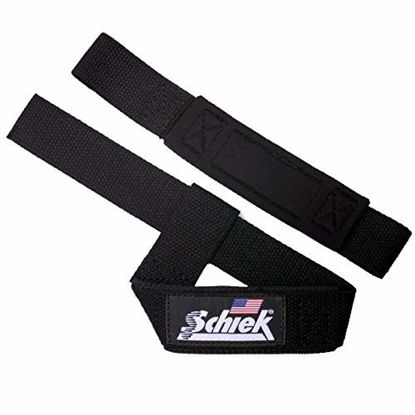 Picture of Schiek Sports Model 1000-BPS Basic 20" Padded Lifting Straps - Black