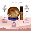 Picture of Tibetan Singing Bowl Set with Healing Mantra Engravings - Meditation Sound Bowl Handcrafted in Nepal