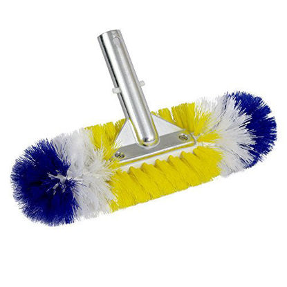 Picture of Blue Torrent 12" 360 Degree Brush Around Polypropylene Bristles Above and In-Ground Swimming Pool Wall and Floor Cleaning Brush Attachment Accessory