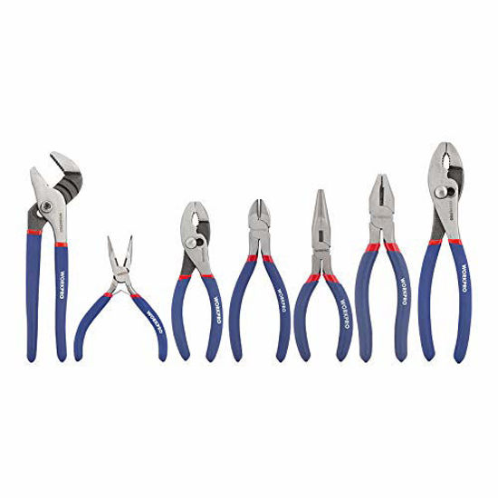 WORKPRO 7-piece Pliers Set (8-inch Groove Joint Pliers, 6-inch Long Nose, 6-inch Slip Joint, 4-1/2 Inch Long Nose, 6-inch Diagonal, 7-inch Linesman, 8-inch Slip Joint) for DIY & Home Use - Free Delivery WORKPRO 7-piece Pliers Set (8-inch Groove Joint Pliers, 6-inch Long Nose, 6-inch Slip Joint, 4-1/2 Inch Long Nose, 6-inch Diagonal, 7-inch Linesman, 8-inch Slip Joint) for DIY & Home Use - Free Delivery