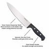 Picture of Farberware 22-Piece Never Needs Sharpening Triple Rivet High-Carbon Stainless Steel Knife Block and Kitchen Tool Set, Black