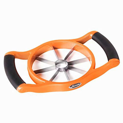 Picture of Newness Apple Slicer Corer, 8-Slice [Large Size] Premium Apple Slicer Corer, Cutter, Divider, Wedger, Stainless Steel Easy Grip Fruit Slicer with Sharp Blade for Apples, Pears and More, Orange