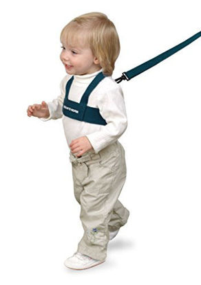 Picture of Toddler Leash & Harness for Child Safety - Keep Kids & Babies Close - Padded Shoulder Straps for Children's Comfort - Fits Toddlers w/ Chest Size 14-25 Inches - Kid Keeper by Mommy's Helper (Blue)