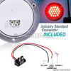 Picture of 2pc 4" Inch Round LED Trailer Tail Lights [DOT Certified] [Stainless Steel Chrome Bezel] [Connector Plug Included] Stop Brake Lights Compatible with Jeep Trucks RV
