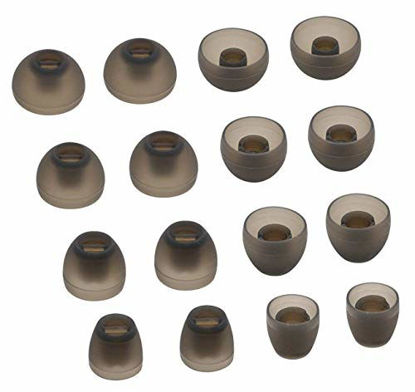 Picture of Replacement Ear Tips for Momentum Sennheiser HD1 Headphone, Rayker Soft Comfort Silicone Tips, in Ear Canal, XS/S/M/L Size Included, 8 Pairs, Momentum, Gray