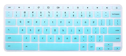 Picture of Silicone Keyboard Cover Skin for Acer Chromebook R11 CB3-131 CB5-132T, 2017 Acer Premium R11 Convertible, Acer Chromebook R13 CB5-312, Acer Chromebook 14 CB3-431 CP5-471 (Ombre Mint Green)