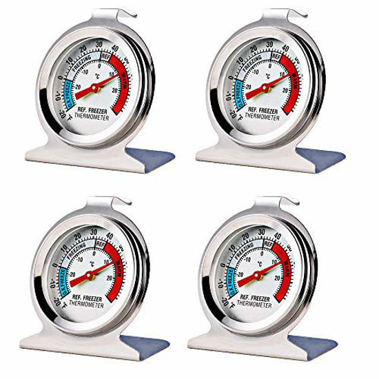 Picture of 4 Pack Refrigerator Freezer Thermometer Large Dial Thermometer