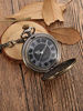 Picture of Mudder Vintage Roman Numerals Scale Quartz Pocket Watch with Chain (Bronze)