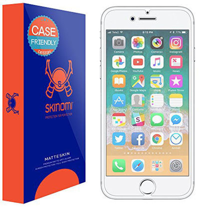 Picture of Skinomi Matte Screen Protector Compatible with iPhone 8 (2-Pack)(Case Friendly) Anti-Glare Matte Skin TPU Anti-Bubble Film