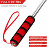 Picture of Anley 5 Feet Red Telescopic Handheld Flagpoles, Portable Staff with Clips - Lightweight Extendable Stainless Steel with Anti-Slip Grip - Collapsable Flag Pole for Tour Guides & Pointer for Teachers
