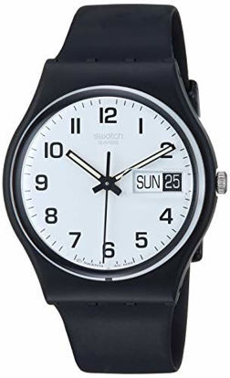 Picture of Swatch Women's None Quartz Silicone Strap, Black, 19 Casual Watch (Model: GB743)