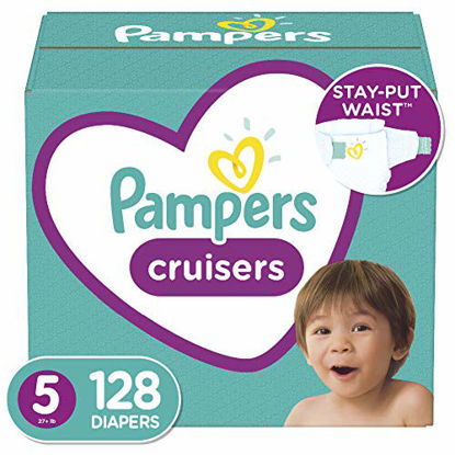 Picture of Diapers Size 5, 128 Count - Pampers Cruisers Disposable Baby Diapers, ONE MONTH SUPPLY (Packaging May Vary)