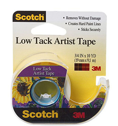 Picture of 3M Safety Scotch Artist Tape, 3/4-Inch x 10-Yards, Low Tack (FA2020), White