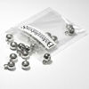 Picture of 20 Antique Silver Pewter European Charm Holder Bead Bails w/Loop & Large Hole