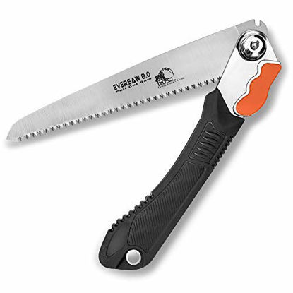 Picture of Folding Hand Saw Wood Saw Multi -Purpose 8" Triple Cut Carbon Steel Blade - Premium Folding Saw w/Gear Lock for Security - Ergonomic No-Slip Handle - Rugged Strength & Durability for Camping, Hiking
