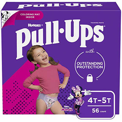 Picture of Pull-Ups Girls' Potty Training Pants Training Underwear Size 6, 4T-5T, 56 Ct