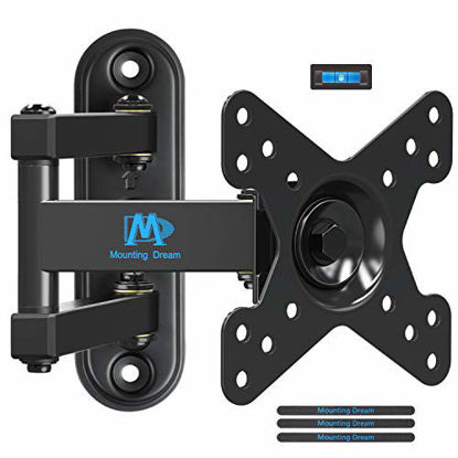 Picture of Mounting Dream Full Motion Monitor Wall Mount TV Bracket for 10-26 Inch LED, LCD Flat Screen TV and Monitor, TV Mount with Swivel Articulating Arm, Monitor Mount Up to VESA 100x100mm and 33LBS MD2463