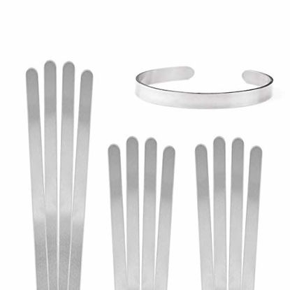 Picture of ImpressArt - Aluminum Bracelet Blanks, 1/4 x 6, Pack of 12, for Metal Stamping & Engraving