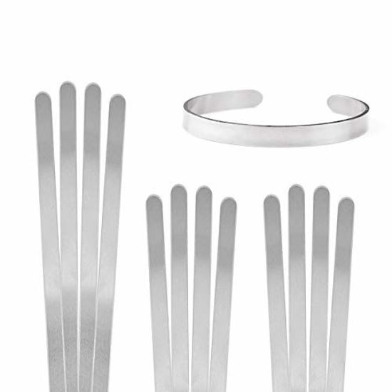 Picture of ImpressArt - Aluminum Bracelet Blanks, 1/4 x 6, Pack of 12, for Metal Stamping & Engraving