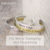 Picture of ImpressArt - Aluminum Bracelet Blanks, 1/4 x 6, Pack of 12, for Metal Stamping & Engraving
