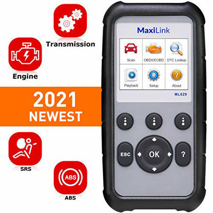 Picture of Autel ML629 OBD2 Scanner ABS SRS Engine Transmission Diagnoses OBD II Full Functions Upgraded Version of the ML619 for DIYers Professionals