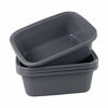 Picture of Begale 16 Quart Rectangular Plastic Wash Basins/Basin Tub, Set of 4(Gray)