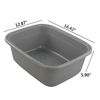 Picture of Begale 16 Quart Rectangular Plastic Wash Basins/Basin Tub, Set of 4(Gray)