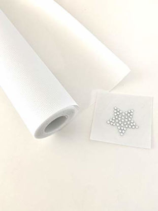 Picture of 10 Ft x 12 inch Hot Fix Iron On Rhinestone Sticky Transfer Film Paper, Thick Tape; Easy to use in Continuous Roll, with Star Decal ~Rococo Designs