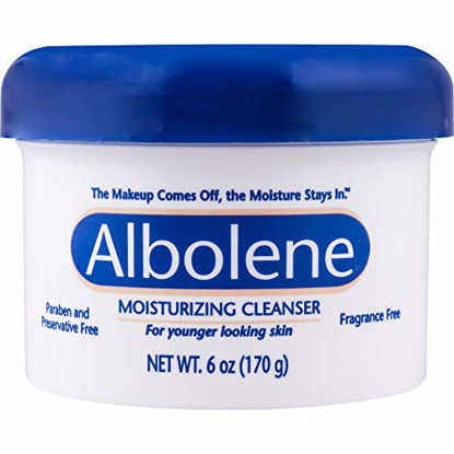 Picture of Albolene Moisturizing Cleanser - 3-in-1 Skin Care Product: Makeup Remover, Facial Cleanser and Moisturizer - No Soap or Water Needed - 6 Ounces - Pack of 1
