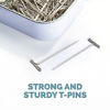 Picture of KnitIQ Strong Stainless Steel T-Pins for Blocking, Knitting & Sewing | 150 Units, 1.5 Inch -Pin Needles | Comes with Hinged Reusable Tin (Classic Design)
