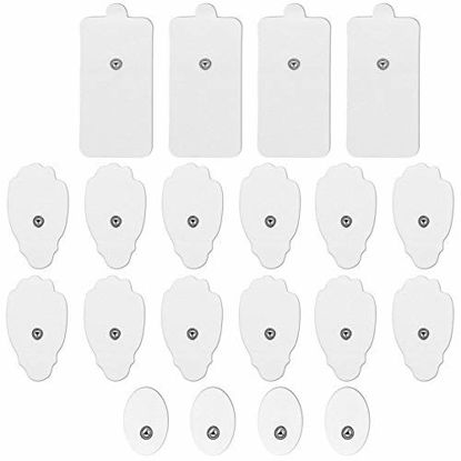 Picture of 20 Pieces TENS Electrodes Pad Replacement Pad for TENS Unit TENS Electrode Pad