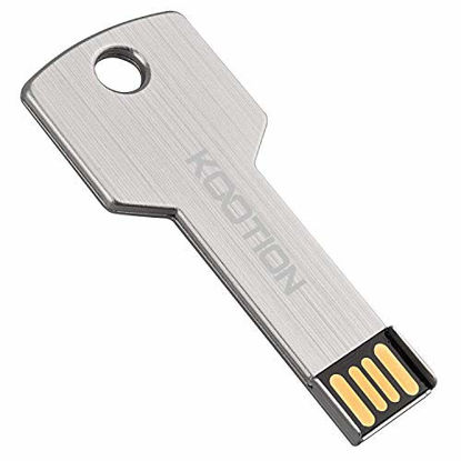 Picture of KOOTION 64GB Metal Key Design USB Flash Drive, Metal Key Shaped Memory Stick, USB 2.0 Sliver