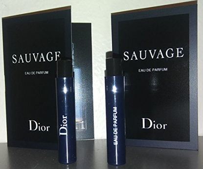 Picture of Dior Sauvage Eau De Parfum 2018 Sample-Vials For Men, 0.03 oz EDP -Lot Of 2- -Name Brand Cologne Samples Included-