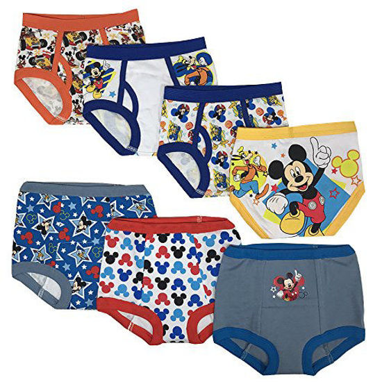 GetUSCart- Disney Mickey Mouse Boys Potty Training Pants Underwear Toddler  7-Pack Size 2T 3T 4T