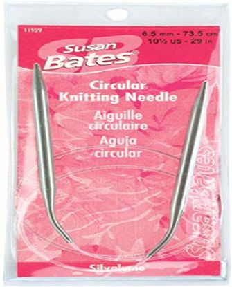 Picture of Susan Bates 29-Inch Silvalume Circular Knitting Needle, 8mm