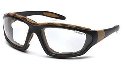 Picture of Carhartt Carthage Safety Eyewear with Vented Foam Carriage, (Clamshell) Clear Anti-fog Lens