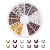 Picture of Pandahall 1 Box 6 Colors 5x4mm Crimp Beads Covers Jewelry Findings (About 250pcs)