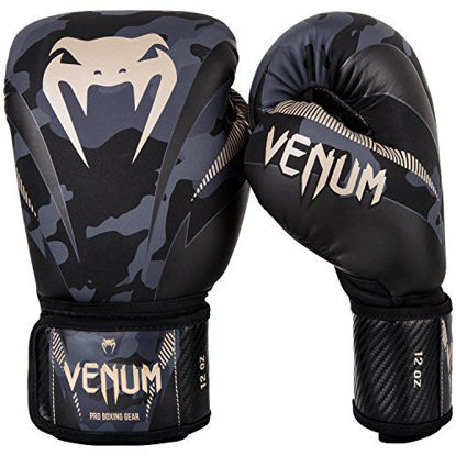 Picture of Venum Impact Boxing Gloves - Dark Camo/Sand - 12oz