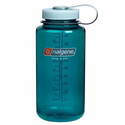 Picture of Nalgene Tritan Wide Mouth BPA-Free Water Bottle, Trout Green, 32-Ounces