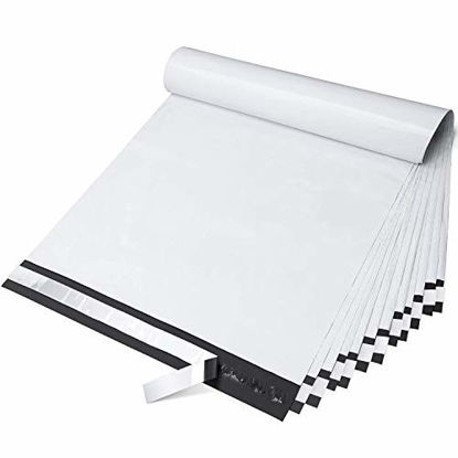 Picture of Fuxury 14.5x19 100pc White Poly Mailers Bulk for Clothing/ Hoody/ Shirt/ Jacket, Mailing&Shipping Envelope Bags, Boutique Custom Bag, Enhanced Durability Multipurpose Envelopes Items Safe Protected
