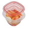 Picture of Rubbermaid TakeAlongs Mini Deep Square Food Storage Containers, 2.1 Cup, Tint Chili, 5 Count