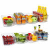 Picture of HOOJO Refrigerator Organizer Bins - 8pcs Clear Plastic Bins For Fridge, Freezer, Kitchen Cabinet, Pantry Organization, BPA Free Fridge Organizer, 12.5" Long, Clear