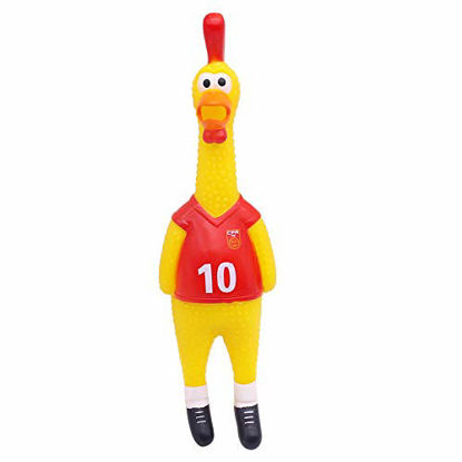 Picture of 15inch Rubber Chicken Squeeze Chicken Prank Novelty Pet Toys