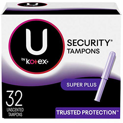 Picture of U by Kotex Security Tampons, Super Plus Absorbency, Unscented, 32 Count (Packaging May Vary)