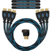 Picture of Twisted Veins HDMI Cable 6 ft, 3-Pack, Premium HDMI Cord Type High Speed with Ethernet, Supports HDMI 2.0b 4K 60hz HDR on Most Devices and May Only Support 4K 30hz on Some Devices