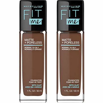 Picture of Maybelline Fit Me Matte + Poreless Liquid Foundation Makeup, Java, 2 COUNT