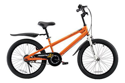 Picture of RoyalBaby Kids Bike Boys Girls Freestyle BMX Bicycle With Kickstand Gifts for Children Bikes 20 Inch Orange