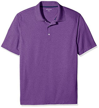 Picture of Amazon Essentials Men's Regular-Fit Quick-Dry Golf Polo Shirt, Purple Heather, X-Large
