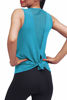 Picture of Mippo Cute Workout Tank Tops for Women Sleeveless Workout Clothes Open Back Work Out Shirts Woman Gym Yoga Shirts Muscle Tank Athletic Running Tank Tops Summer Tops for Women Blue Green L