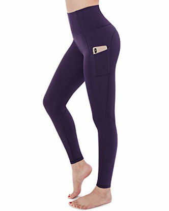 Ewedoos Women's Yoga Pants with Pockets - Leggings with Pockets, High Waist  Tummy Control Non See-Through Workout Pants (Ew320 Maroon, Medium)